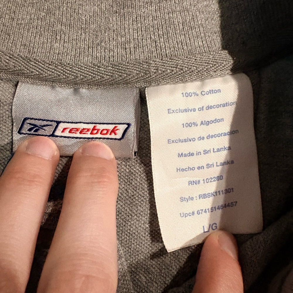 Vintage Y2K Reebok Light Gray Polo Shirt - Picture 2 of 7